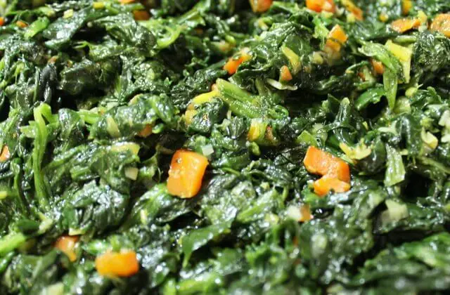 Espinacas con verduras