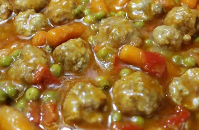 Albóndigas a la jardinera